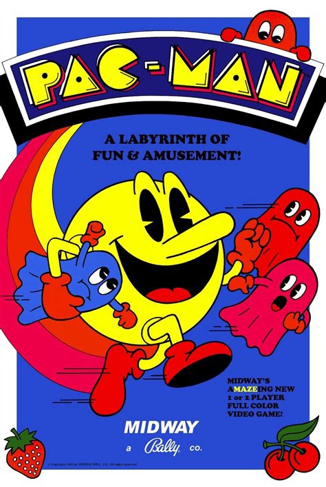 Pac Man (1980) Game POSTER | 5 Sizes | rare mame arcade toy amiga atari ...