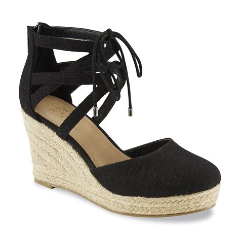 Canyon River Blues Women's Isthmus Black Espadrille Wedge Sandal