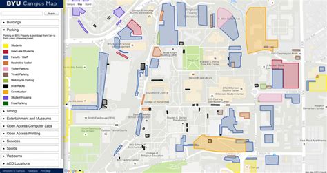 Directions & Maps | Mechanical Engineering in Byu Campus Map Printable ...