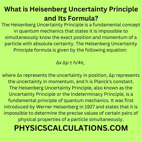 What is Heisenberg Uncertainty Principle and Its Formula?