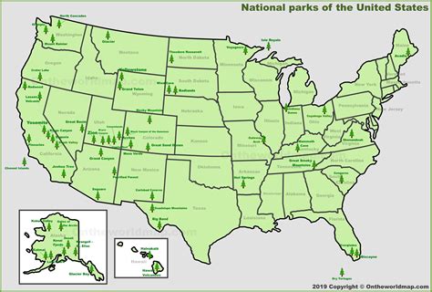 Map Of Usa Showing National Parks – Map Vector