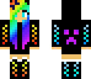 Rainbow girl | Minecraft Skin