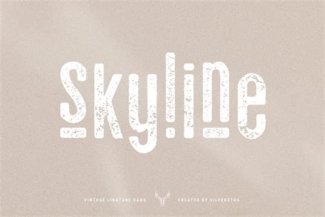 Skyline - Vintage Ligature Sans Font - Design Cuts