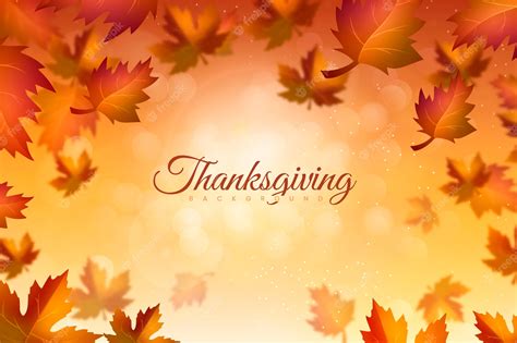 Premium Vector | Realistic thanksgiving background with autumn leaves