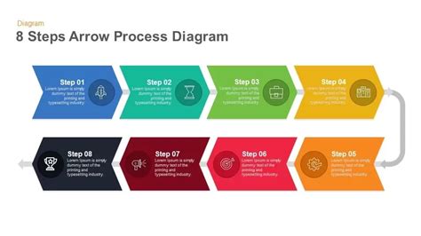 8 Steps Arrow Process Diagram PowerPoint Template and Keynote Slide