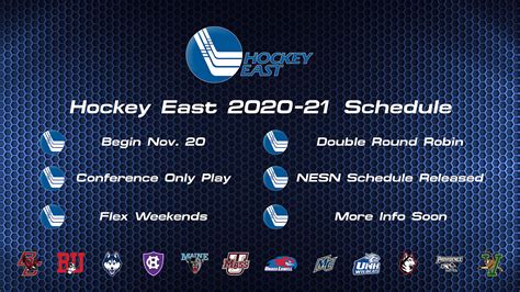 Hockey East Announces 2020-21 Schedule, Return to Play Details - Hockey ...