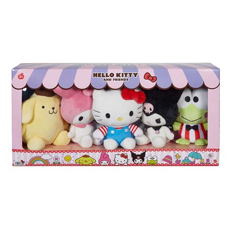 Hello Kitty and Friends 5-Pack Plush Figure Collection with 5 Soft ...