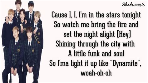 BTS - Dynamite [HD Lyrics] - YouTube