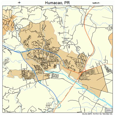 Mapa De Humacao Puerto Rico