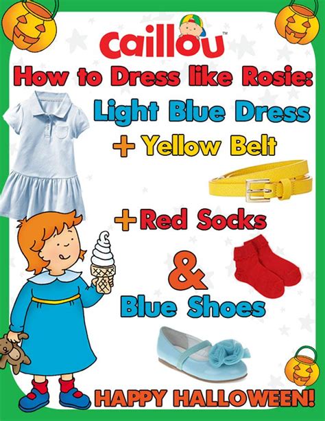 Caillou Halloween Fun: DIY Rosie Costume | Caillou Activities ...