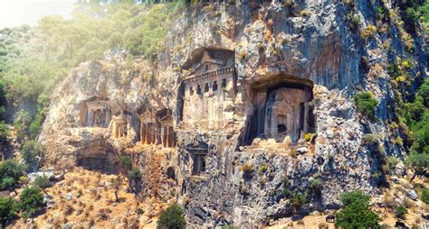 The ancient ruins of Myrna city close to Antalya Turkey, with creepy ...