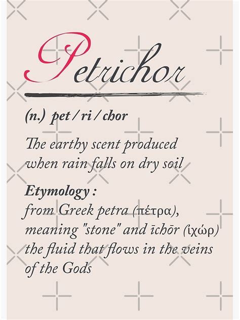 "Petrichor, dictionary definition, word meaning illustration, etymology ...