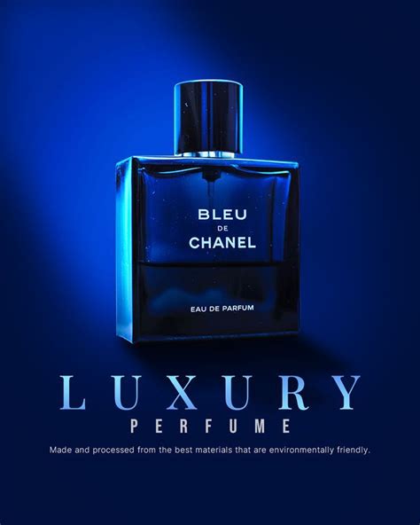 Perfume Poster Design with Luxury Perfume Bottle