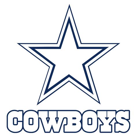 the cowboys logo is shown in black and white