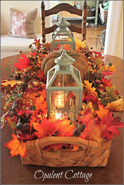 Fall Harvest Basket Centerpiece | Fall centerpiece, Fall decor ...