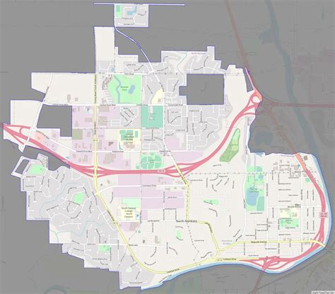 Map of North Mankato city