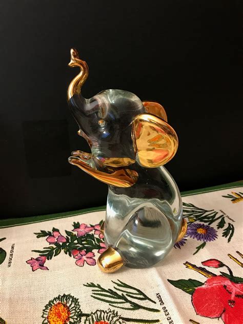 Vintage Murano Glass Elephant Figurine/paper Weight Hand | Etsy