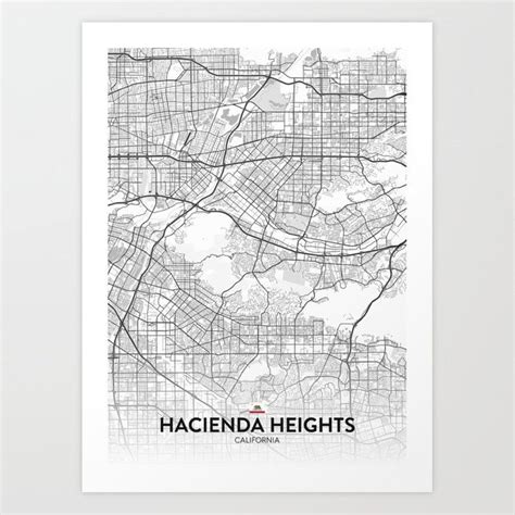 Entryway Wall Decor, Large Wall Decor, Hacienda Heights, City Map Art ...