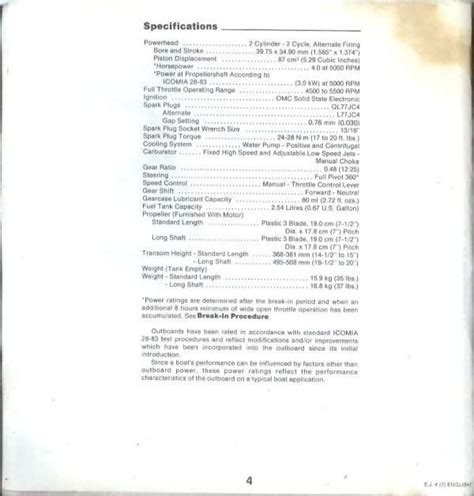 Johnson 4HP Outboard Operators Manual 1988 - Download or Purchase