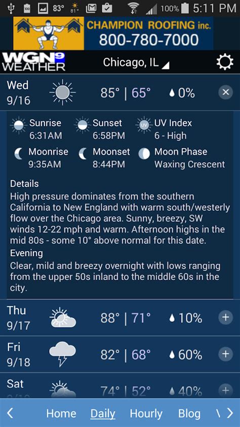 WGN Weather - Android Apps on Google Play