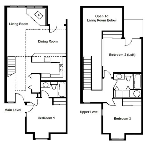 Floor Plan – Two Bedroom Loft (RCI ID #1711) - Whispering Woods Resort