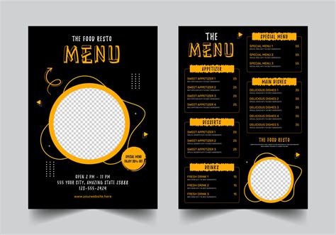 Lovely food menu and restaurant flyer design template 12196191 Vector ...