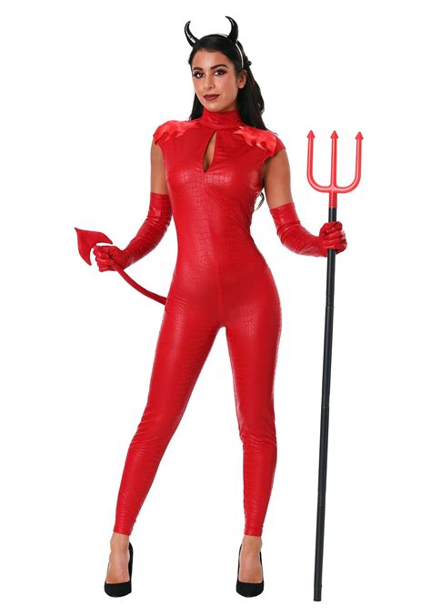 Devious Devil Costume for Women | Red Hot Jumpsuit