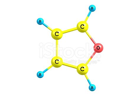 Furan Molecular Structure On White Background Stock Photo | Royalty ...