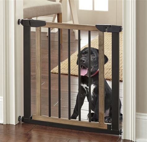 NMN Designs Logan Dog Gate - Indoor Pet Barrier and Wooden Dog Gate ...