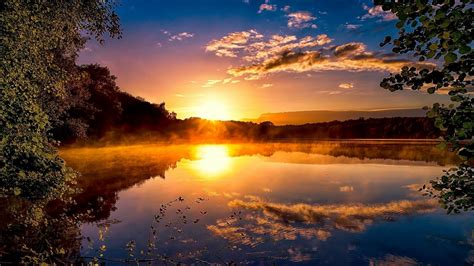 Autumn Sunrise Over Lake Wallpapers - Wallpaper Cave