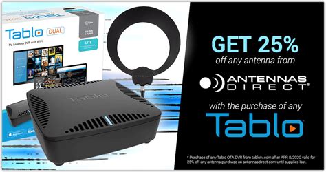 Save 25% at Antennas Direct When You Buy a Tablo OTA DVR | Cord Cutters ...