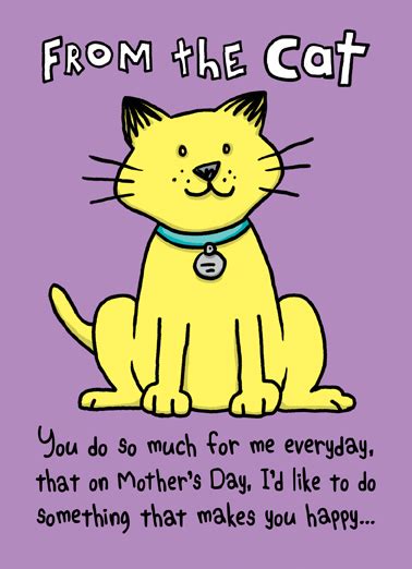 Funny Mother's Day Card - "Cat Make Happy Mom" from CardFool.com