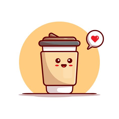 Cute Coffee Cup Cartoon Vector Icon Illustration. Food And Drink Icon ...