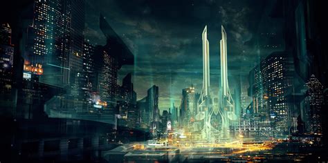 Futuristic City Night Wallpapers on WallpaperDog