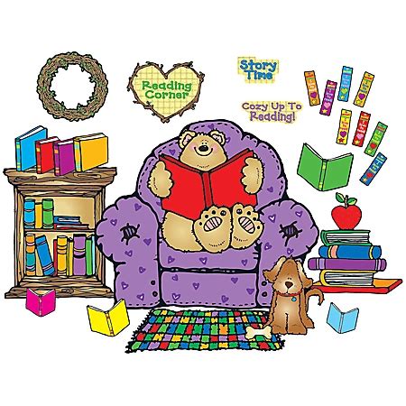 Carson Dellosa D.J. Inkers Bulletin Board Set Cozy Reading Center by ...