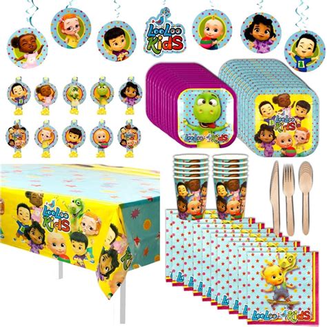 LooLoo Nursery Rhymes Party In A Box 102pc Serves 10 Kids Birthday ...