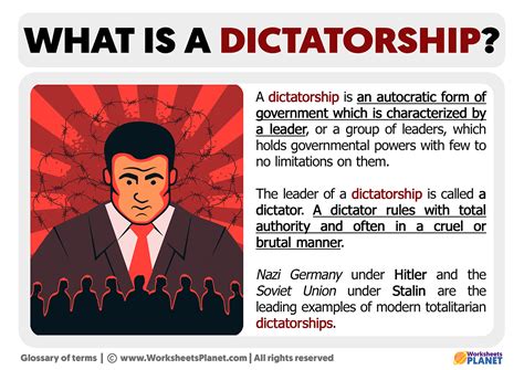 What is a Dictatorship | Definition of Dictatorship