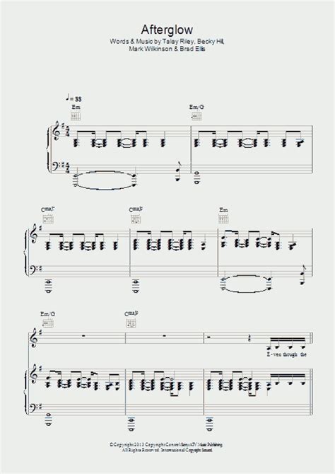 Afterglow Piano Sheet Music | OnlinePianist