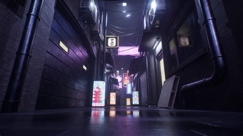 ArtStation - Cyberpunk Alleyway