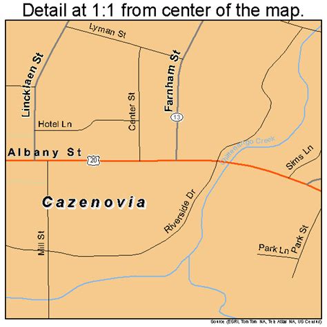 Cazenovia New York Street Map 3613145