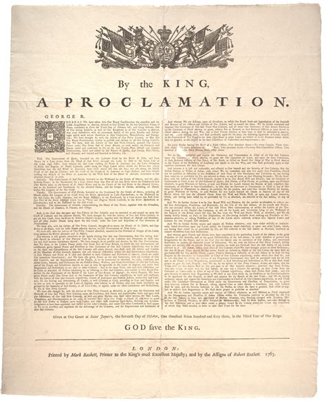 Proclamation of 1763: On This Day, October 7, 1763 | Gilder Lehrman ...