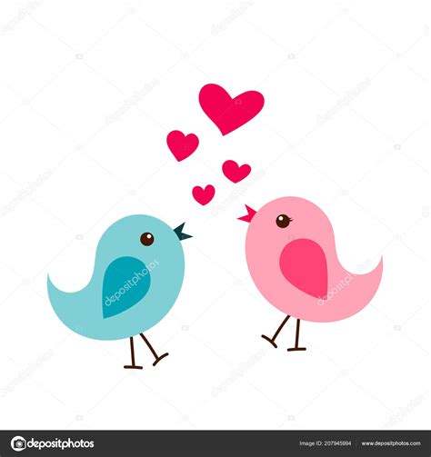 Vector Illustration Cartoon Birds Love Stock Vector Image by ©kolibrico ...