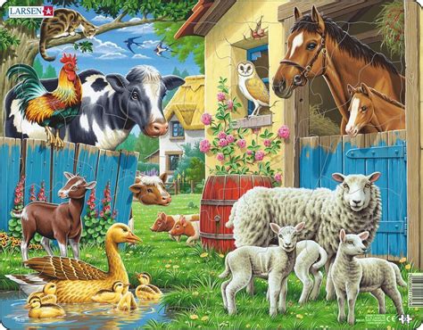 Larsen: Farm Animals - 23 Piece Puzzle | Imagenes infantiles de ...