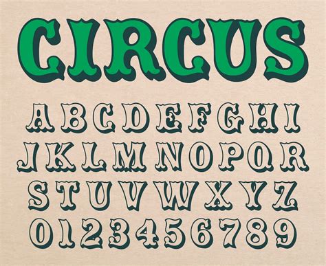 Circus Font Carnival Font Circus Letters Font Circus Font Numbers ...