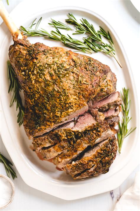 Garlic Herb Roasted Leg of Lamb - Andie Mitchell