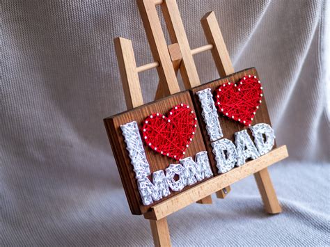 I Love Mom I Love Dad Small Wood Sign Gift for Parents Great - Etsy