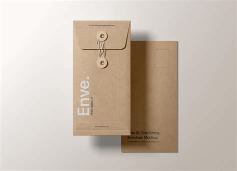 Free DL Kraft Paper String Envelope Mockup PSD - Good Mockups