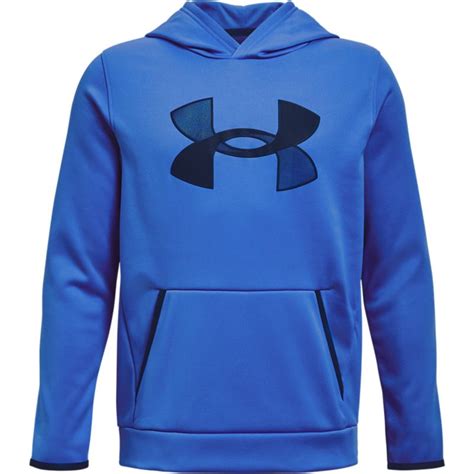 Under Armour Kids' Armour Fleece® Big Logo Hoodie Blue Circuit ...