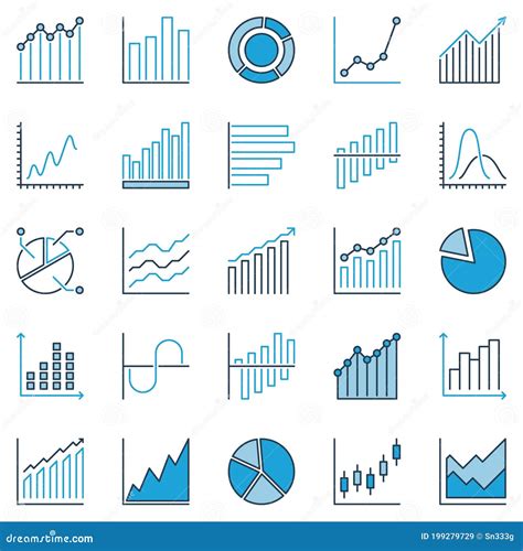 Chart and Graph Creative Icons. Vector Statistics Symbols Stock Vector ...