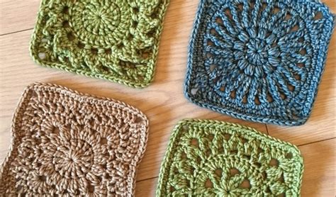 Free Granny Square Crochet Pattern: 4 Floral Motifs - cypress|textiles